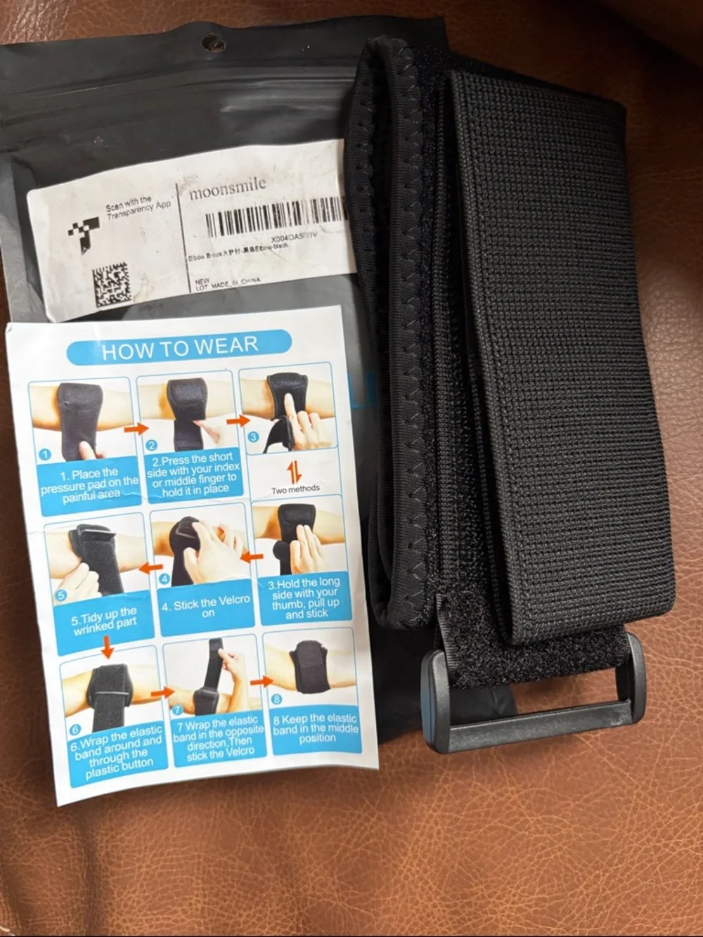 Moonsmile elbow brace - black